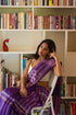 Handloom Purple Maheshwari Saree